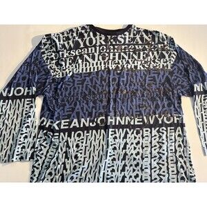 VTG Sean John New York Designer T-Shirt Men's Size XXL Y2K EUC